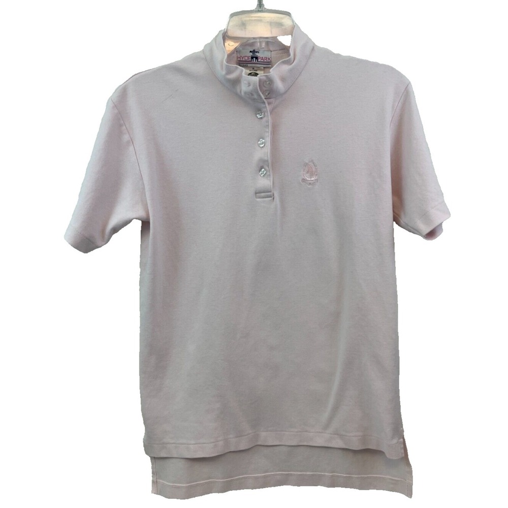 Miller's Hyde Park Women's Equestrian Shirt Size M Pink VTG High‎ Low Hem Short